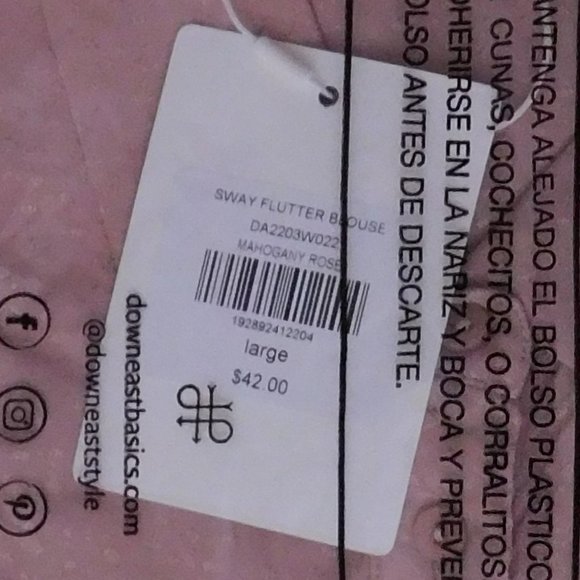 DownEast Pink Ruffle Blouse - Picture 6 of 9